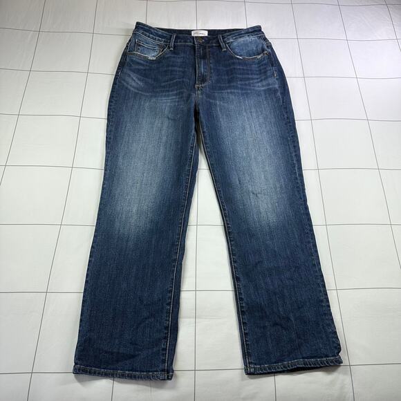 DRIFTWOOD Denim - Driftwood Jeans Womens 29 Blue Stella Straight Leg High Rise Fade Western Boho